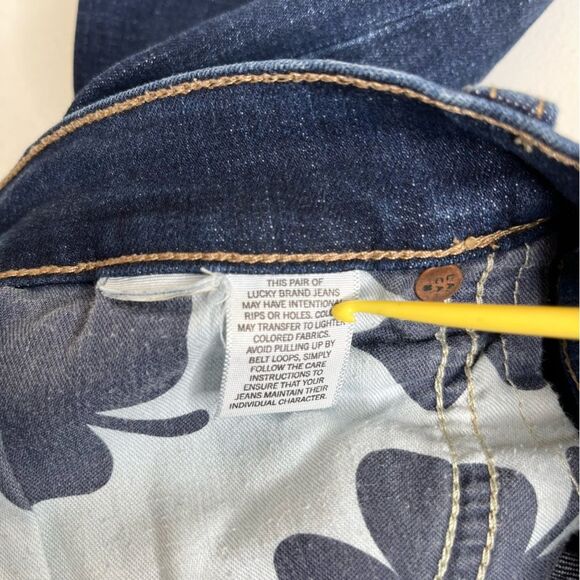 Lucky Brand Sweet Crop Blue Denim Medium Wash Jeans Classic 5 Pocket Women 10/30 - Picture 8 of 13